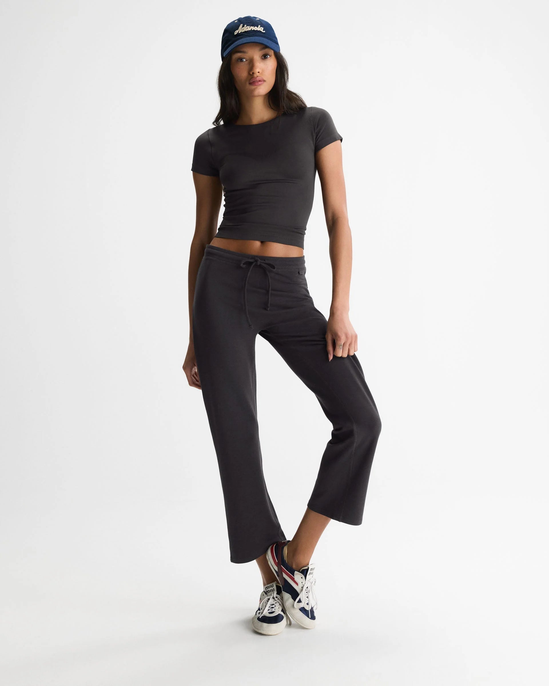Modal Crop Straight Leg Pants - Coffee Bean