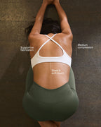 Classic Seamless Cross Back Bra - Warm White