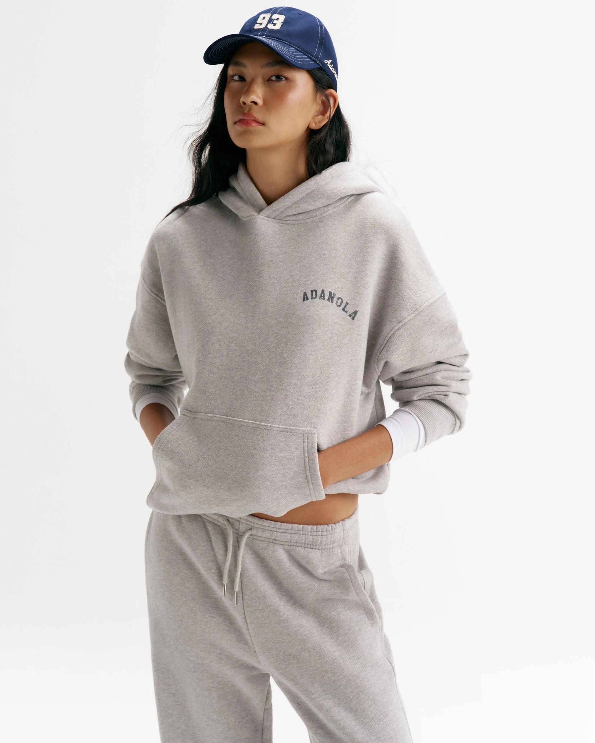 AS Oversized Hoodie - Heather Grey/Midnight Blue