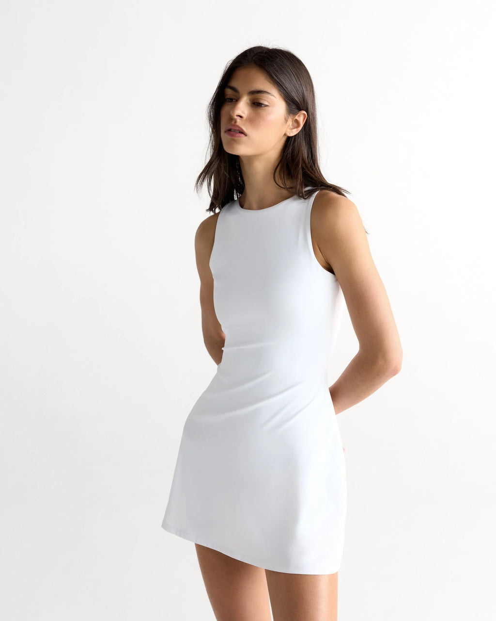 Ultimate Scoop Back Dress - White