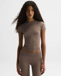 Ultimate Short Sleeve Top - Dusty Brown