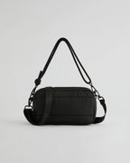Small Branded Multi-Strap Bag - Black