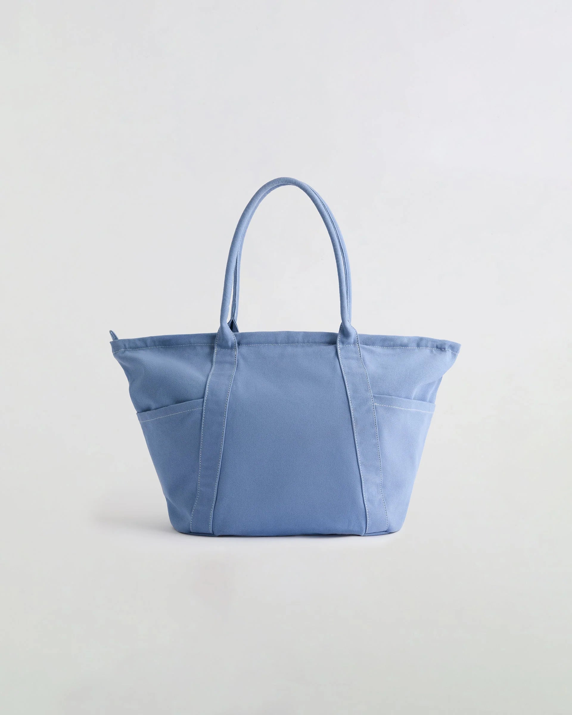 Heavy Canvas Washed Tote Bag - Blossom Blue