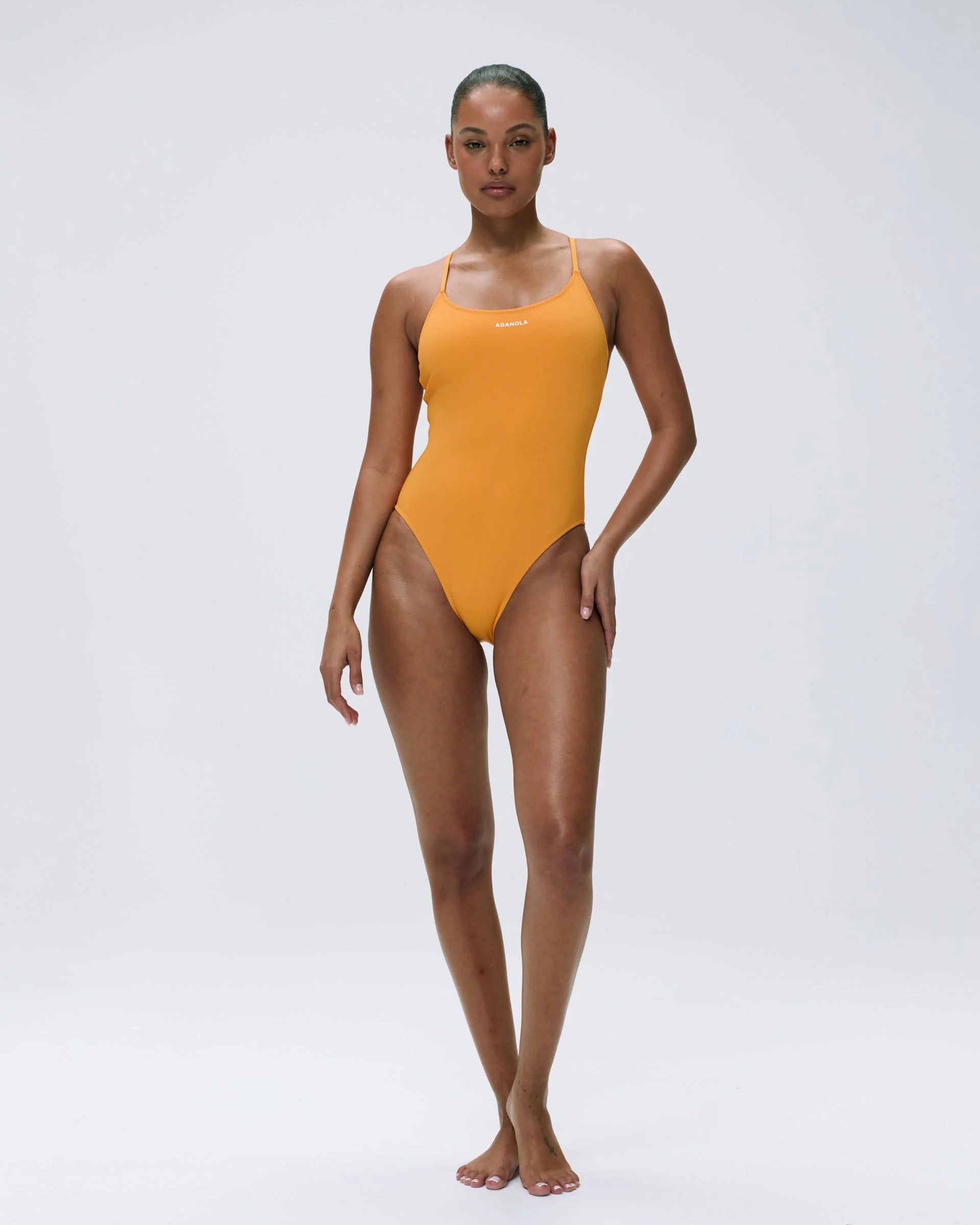 Tie Back Swimsuit - Mango Orange