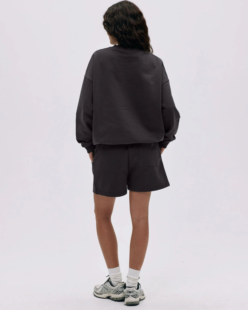 Varsity Oversized Sweatshirt - Washed Coffee Bean
