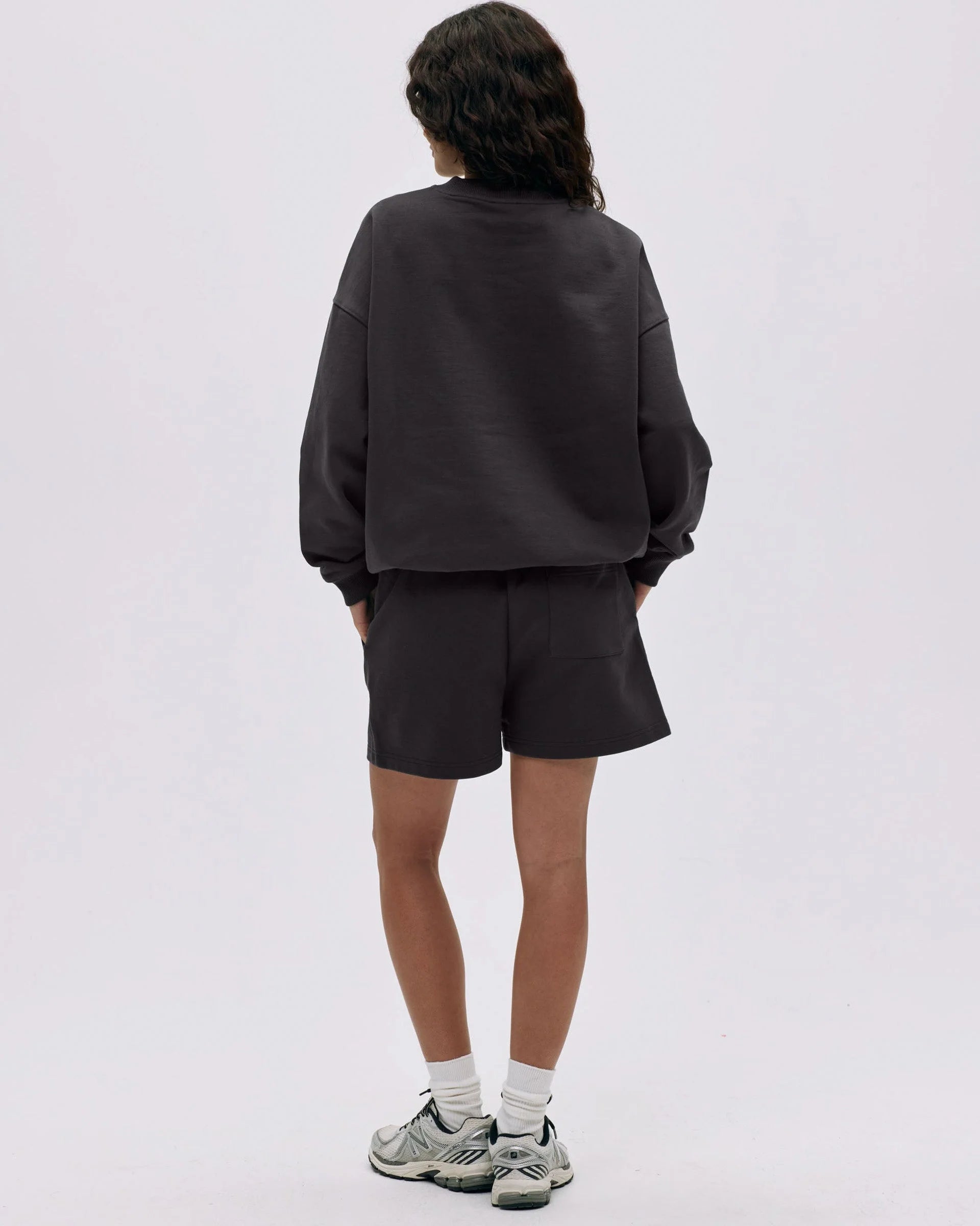 Varsity Oversized Sweatshirt - Washed Coffee Bean