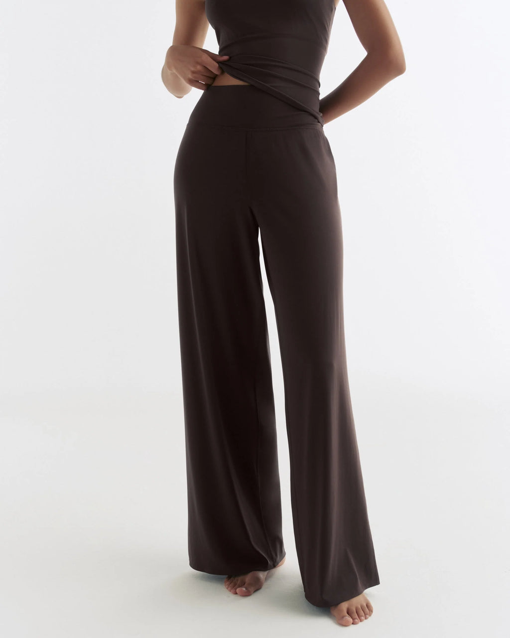 Wide Leg Yoga Pant - Coffee Bean