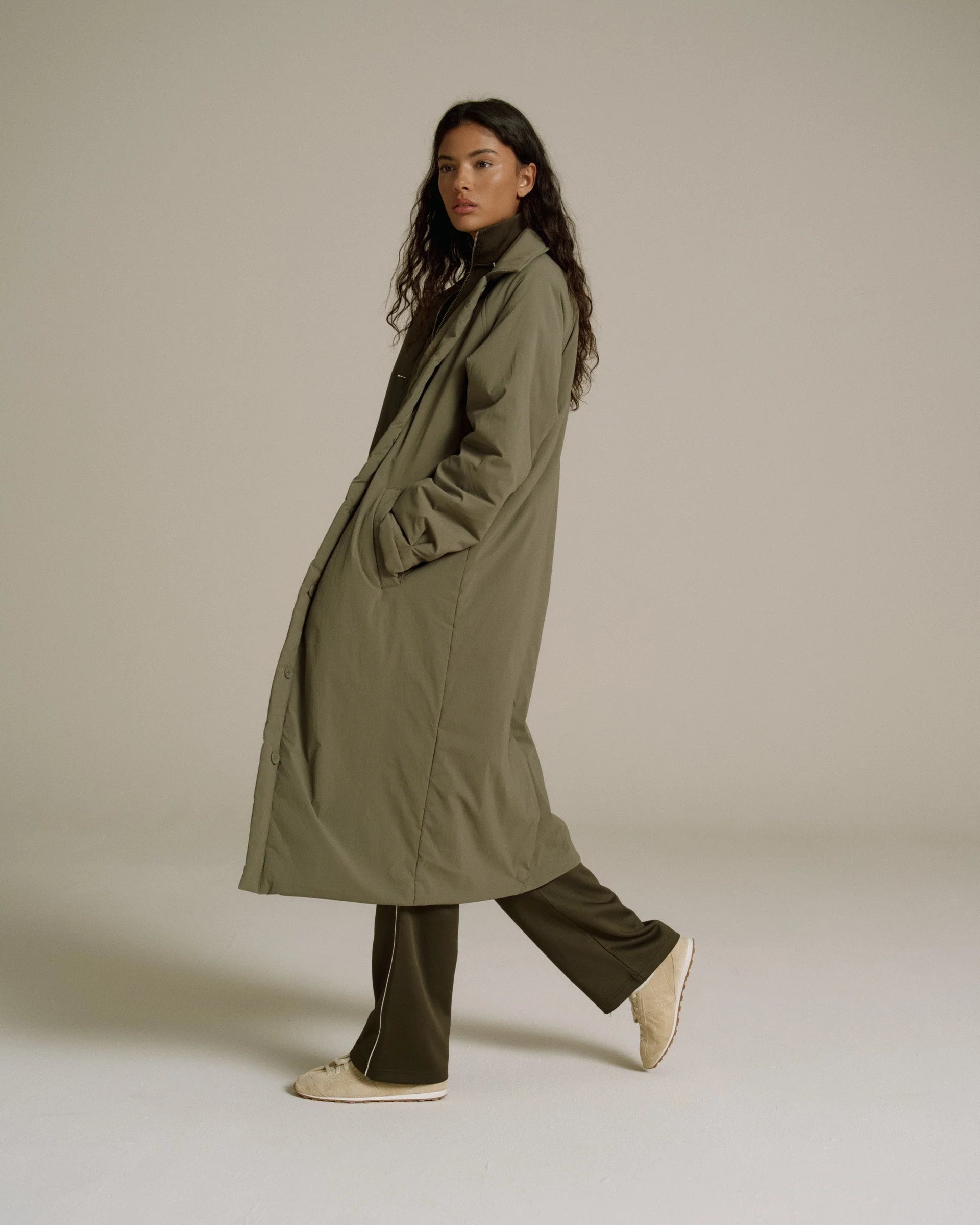 Padded Coach Jacket - Khaki
