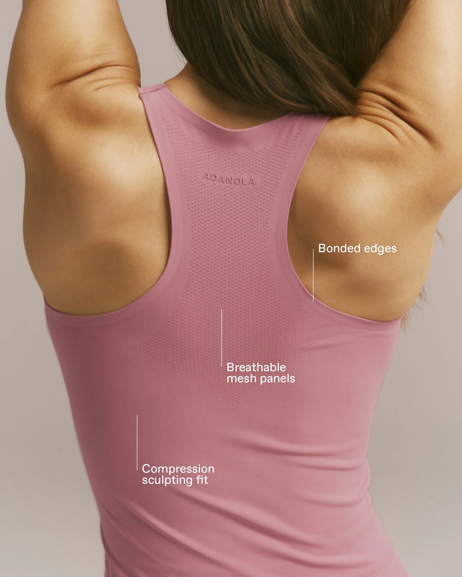 Seamless Racer Tank - Dusty Pink