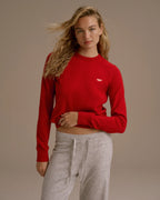 Knit Classic Crewneck Sweatshirt - Classic Red