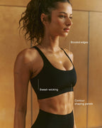 Seamless Racer Back Bra - Black