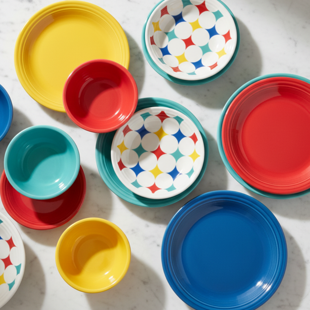 Vibrant Kaleido Circles Classic Rim 9 Inch Luncheon Plate