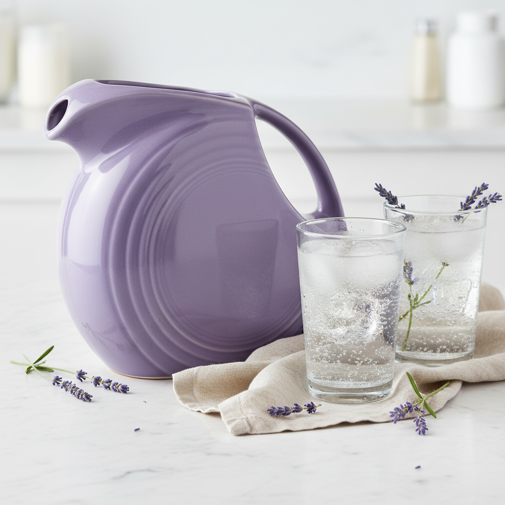 Lavender 67 OZ Large Disk Pitcher