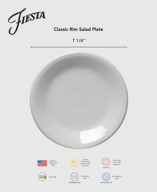Botanical Floral Lavender Classic Rim 7 1/4 Inch Salad Plate