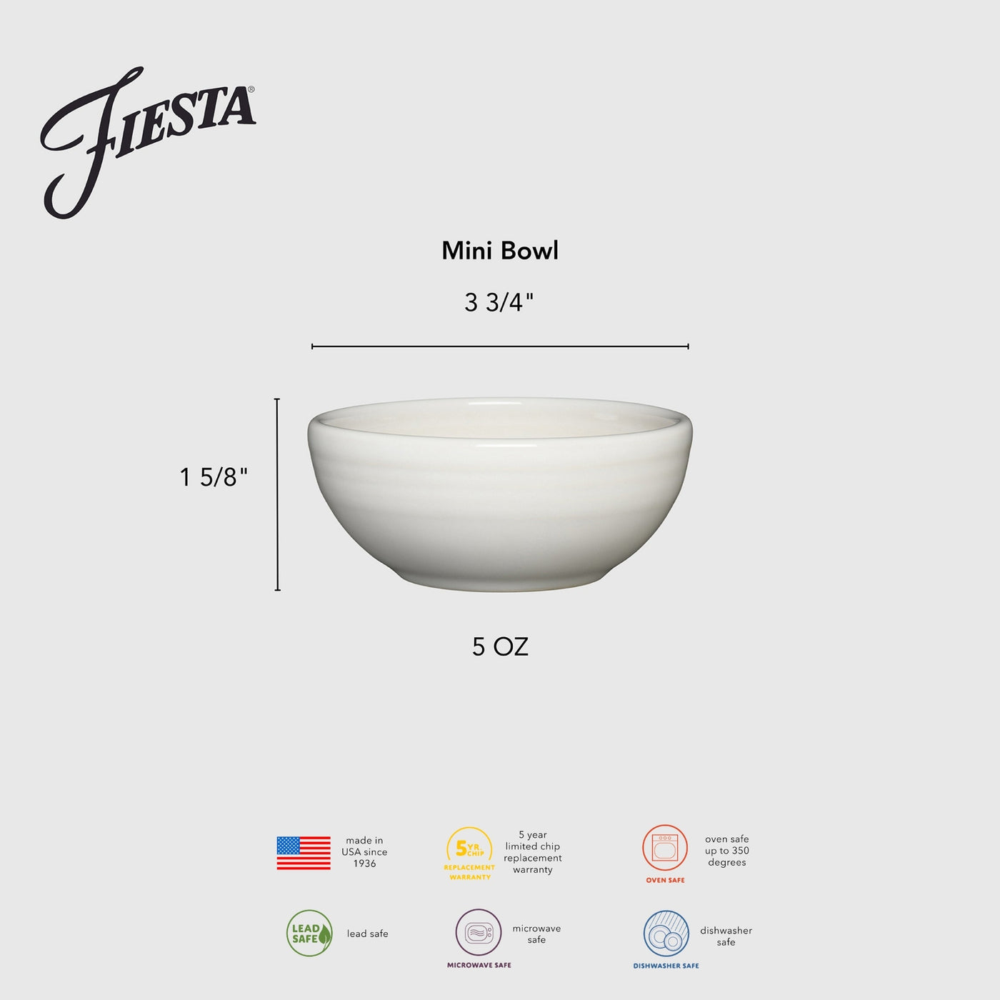 3 3/4 Inch Mini Bowl 5 OZ Foundry