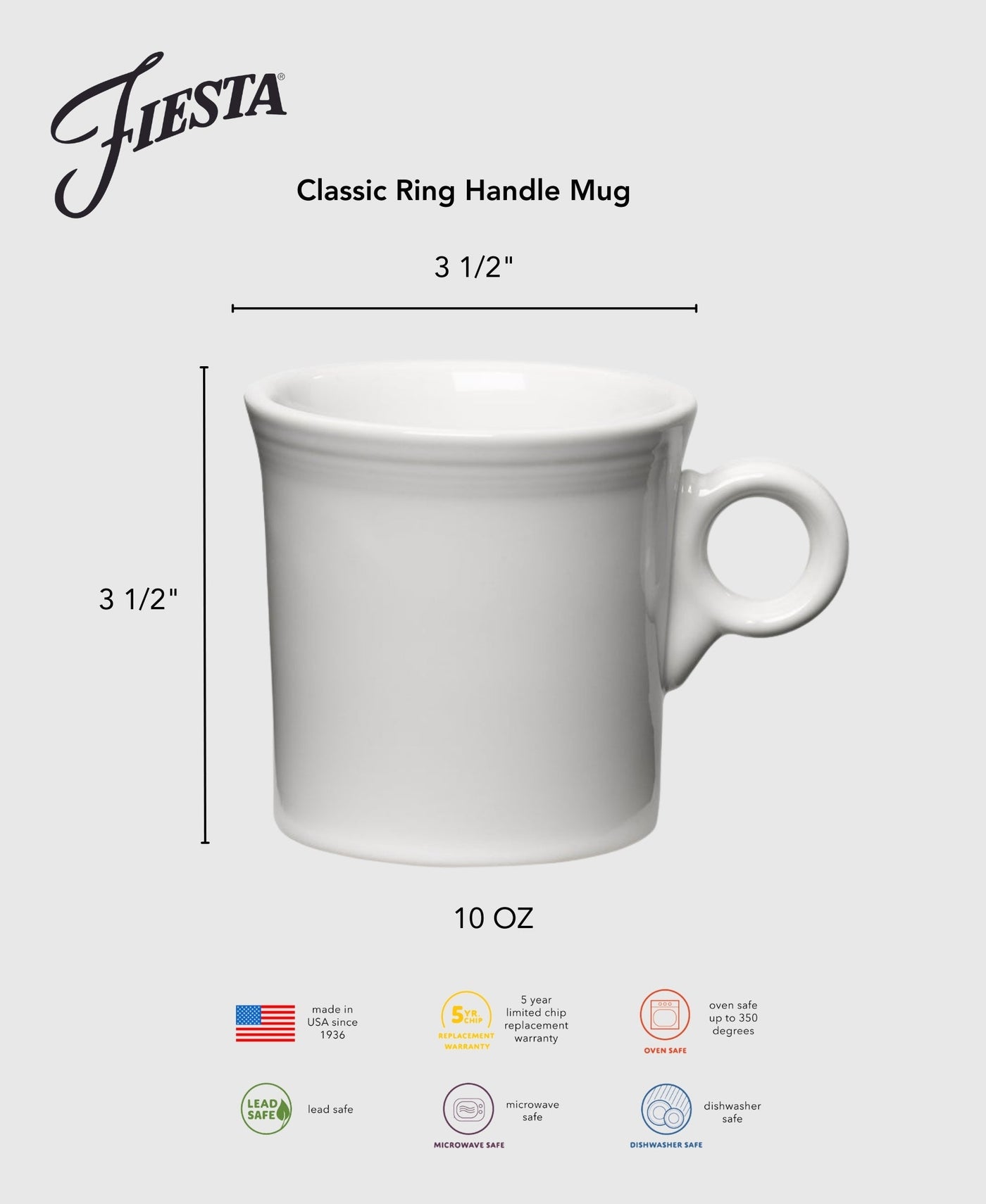 Classic Ring Handle 10 1/4 OZ Mug