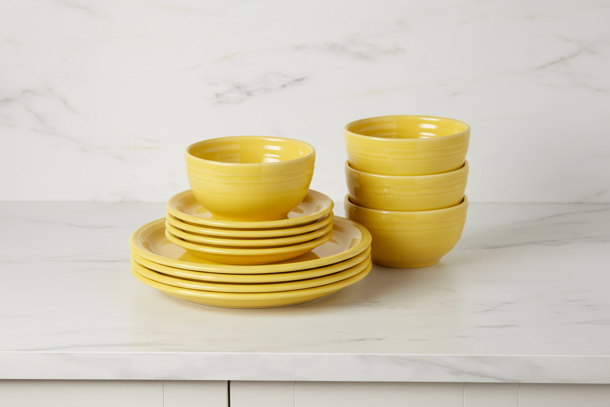 Retired Bistro Coupe 12-Piece Dinnerware Set, Service for 4