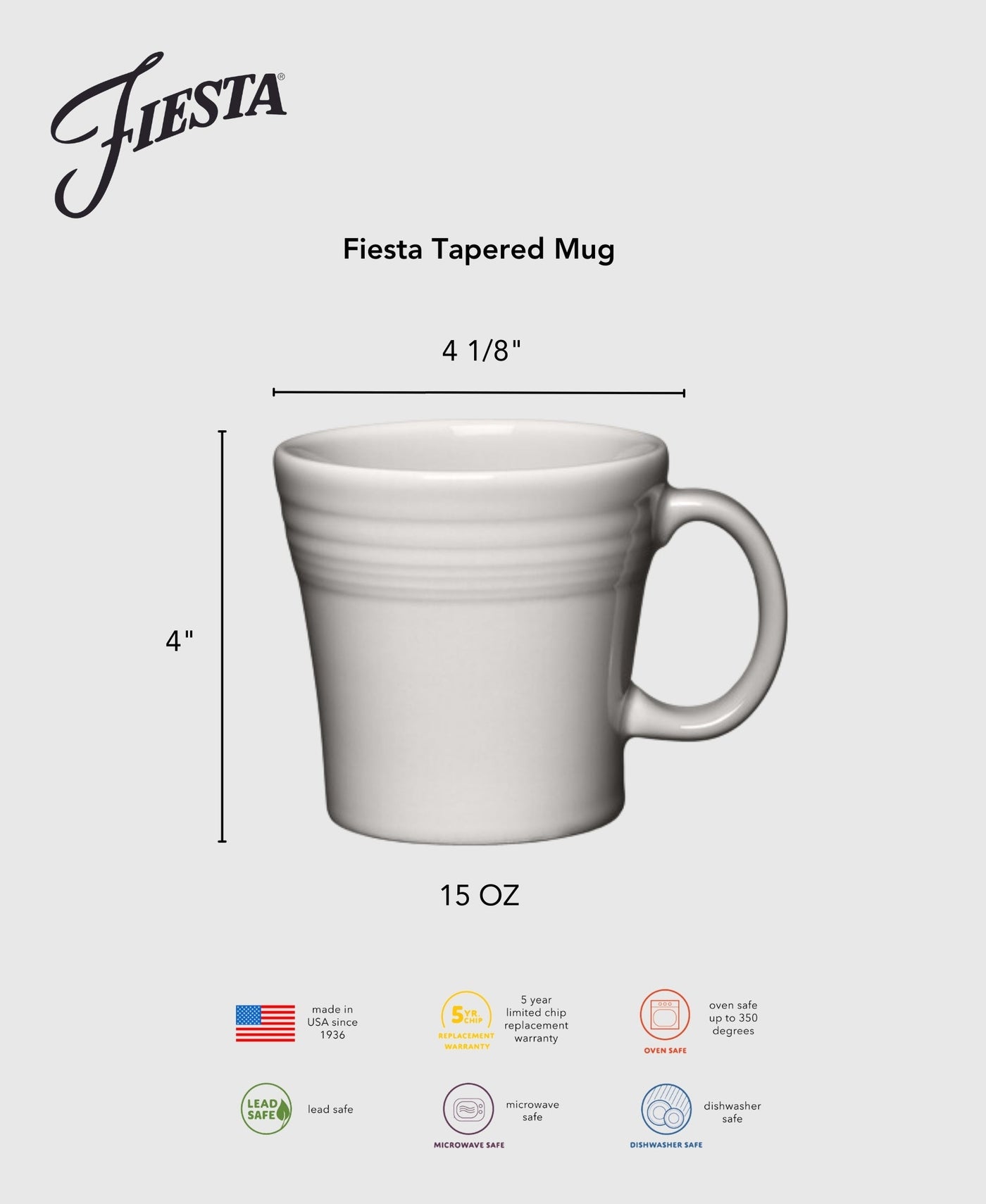 Lavender 15 OZ Tapered Mug