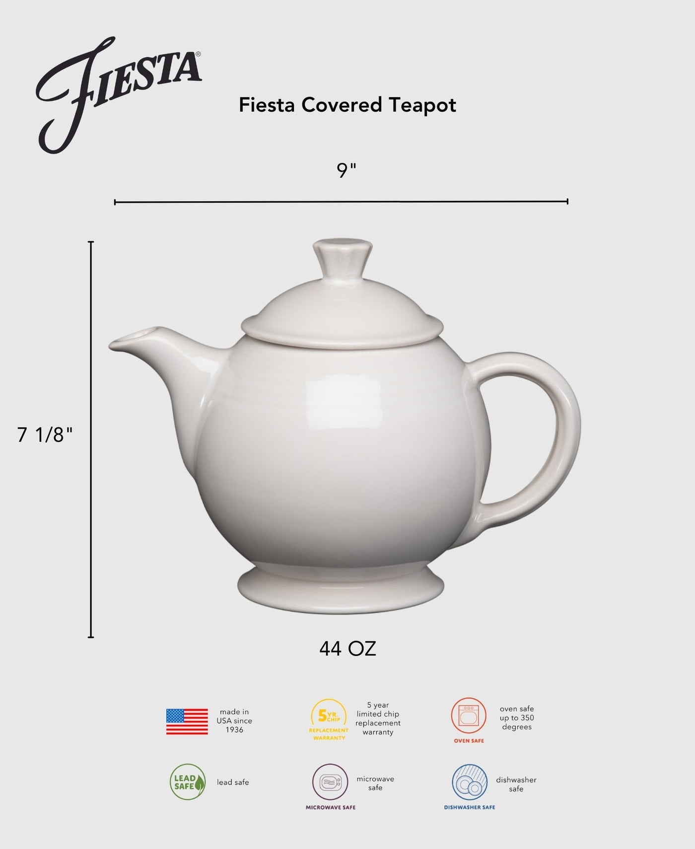 Retired 44 OZ Covered Teapot