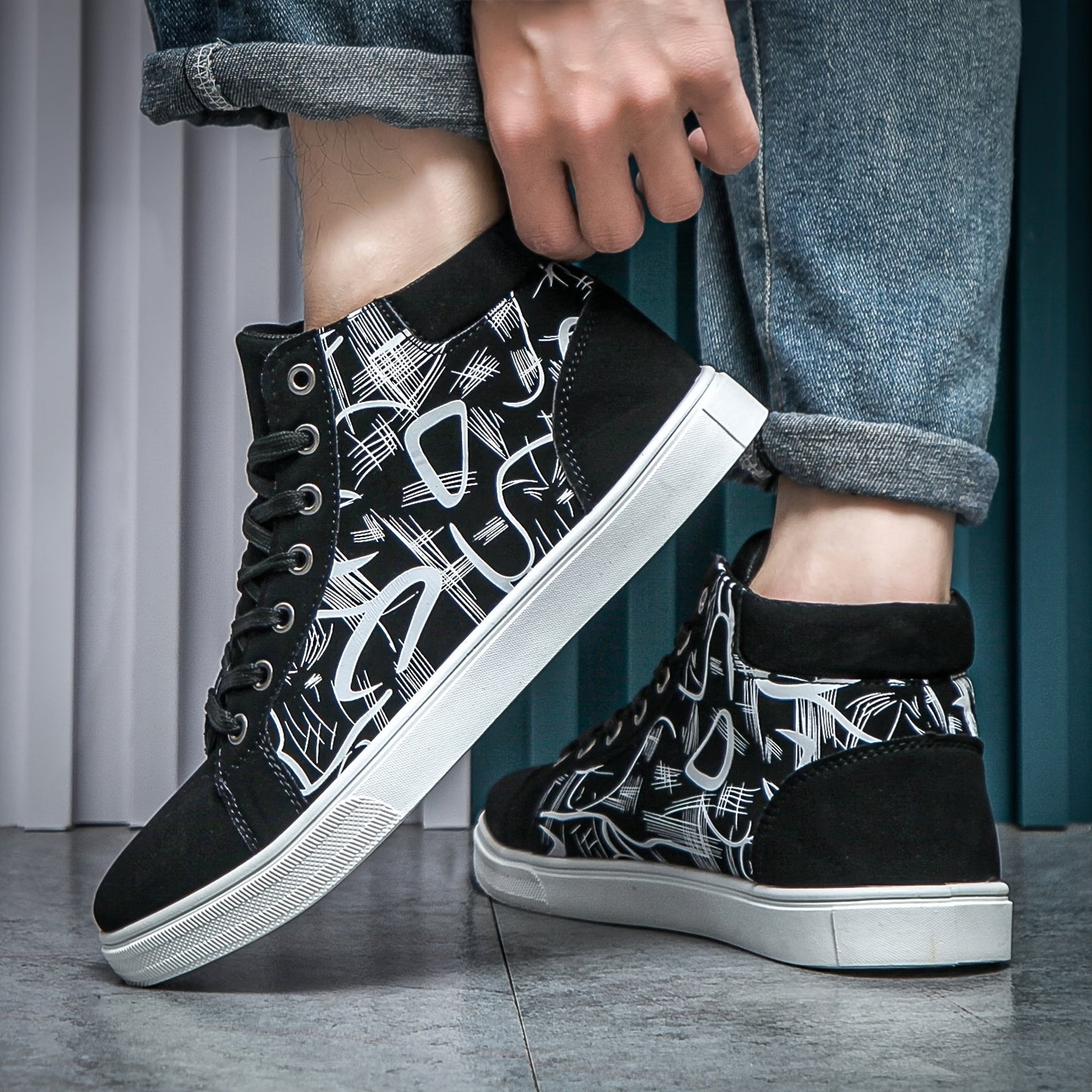 Men's Trendy Walking Shoes, Casual Outdoor Non-slip Lace-up Walking Shoes, Men's Sneakers