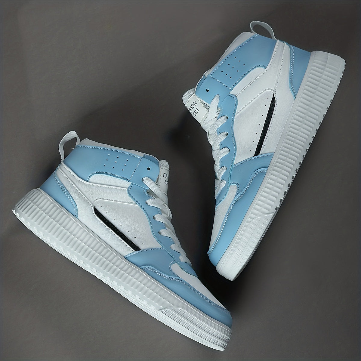 Men's High Top Skate Shoes With Good Grip, Lace-up Sneakers, Men's Footwear