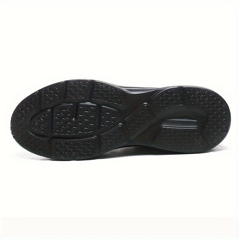 Men's Trendy Woven Knit Breathable Running Shoes, Comfy Non Slip Casual Soft Sole Lace Up Sneakers For Men's Outdoor Activities